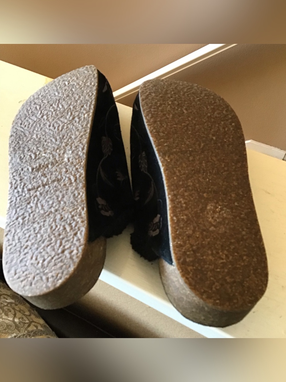 Johnny Was Black Suede Embroidered Clogs (8) - Picture 7 of 8